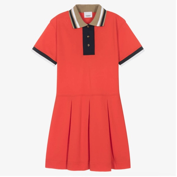 Burberry Other - Burberry
Girls Red Cotton Varsity Polo Dress